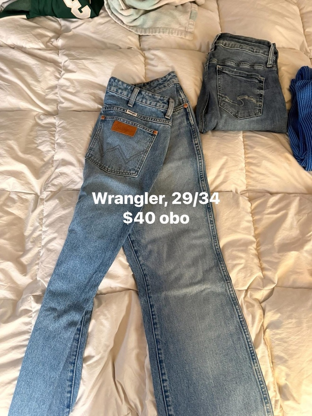 Wrangler Women's Light Blue Bootcut Jeans - High Rise 29/34